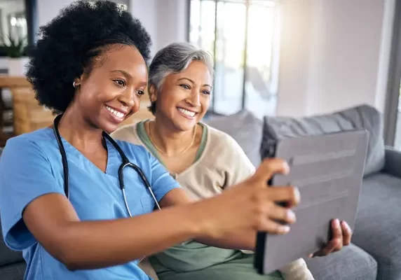 Diverse patients receiving care